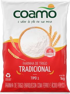 Farinha De Trigo Coamo Tipo 1 Tradicional 1kg