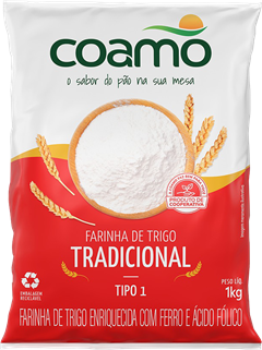 Farinha De Trigo Coamo Tipo 1 Tradicional 1kg