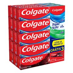 Creme Dental Colgate Tripla Acao Menta 90g Gratis 3 Lw Carvao 60g