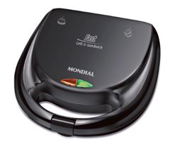 Sanduicheira Mondial Fast Preta 220v
