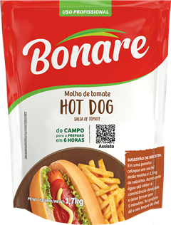 Molho De Tomate Bonare Hot Dog Sachet 1,7kg