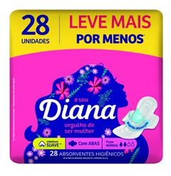 Absorvente Diana Suave Com Abas 28un