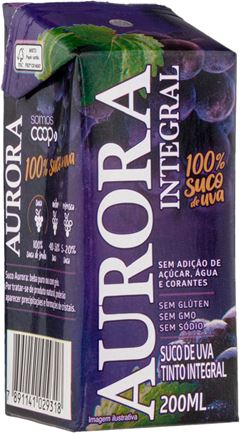 Suco Aurora Integral Uva Tinto Tp 200ml