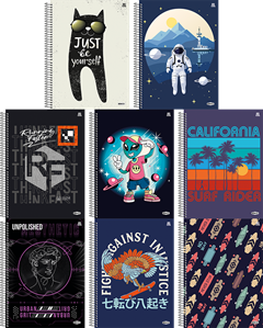 Caderno Animativa Universitario Bom D+ Masc Cd 15m 240fls