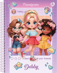 Caderno Animativa Universitario Debby Cd 01m 80fls