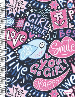 Caderno Animativa Universitario Kbom Fem Cd 12m 240fls