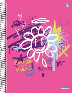 Caderno Animativa Universitario Kbom Fem Cd 12m 240fls