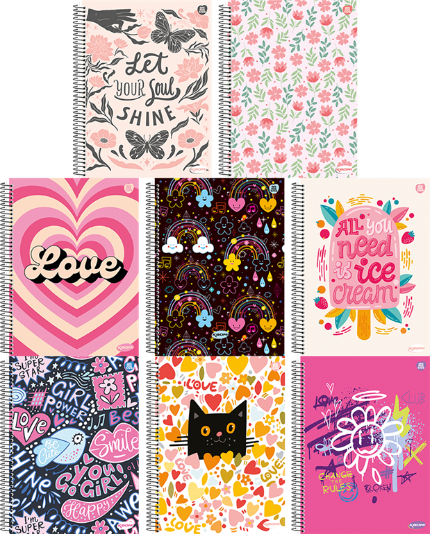 Caderno Animativa Universitario Kbom Fem Cd 20m 400fls