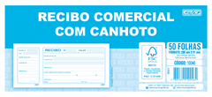Recibo Comercial Animativa Com Canhoto 50fls