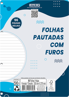 Refil Fichario Animativa 96fls