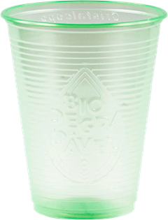 Copo Descartavel Cristalcopo Biodegradavel Verde 200ml 100un