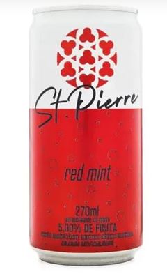 Agua Tonica St Pierre Red Mint Lata 270ml