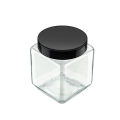 Pote Vidro Invicta Com Tampa Quadrado Sortido 1,2l