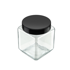 Pote De Vidro Invicta Com Tampa Quadrado Sortido 1,2l