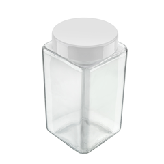 Pote De Vidro Invicta Com Tampa Quadrado Sortido 2,2l