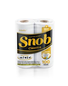 Papel Toalha Snob Branco 100fls 2un