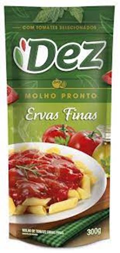 Molho De Tomate Dez Ervas Finas Sachet 300g