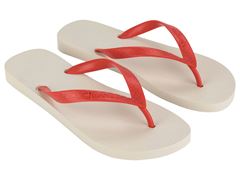 Sandalia Ipanema Classica Masc Adulto Bege/Vermelho
