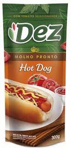 Molho De Tomate Dez Hot Dog Sachet 300g