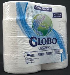 Papel Higienico Globo Folha Simples Branco 220m 8x1