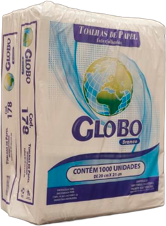 Papel Toalha Interfolhado Globo Branco 1000fls