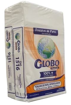 Papel Toalha Interfolhado Globo Celulose 1000fls