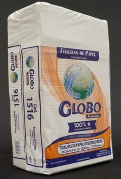 Papel Toalha Interfolhado Globo Celulose 1000fls