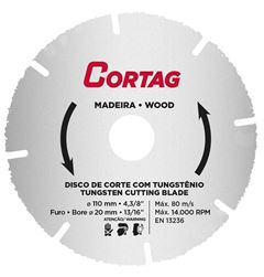 Disco Corte Cortag Para Madeira 110mm