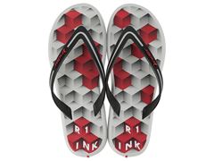 Sandalia Rider R1 Ink Masc Adulto Cinza/Preto/Vermelho