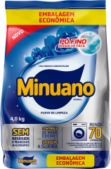 Sabao Em Po Minuano Poder De Limpeza Azul Sachet 4kg