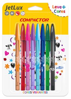 Caneta Compactor Esferografica Jet Lux 8 Cores Sm