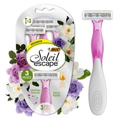 Aparelho Bic Soleil 3 Feminino Movel Rosa Escape 3un