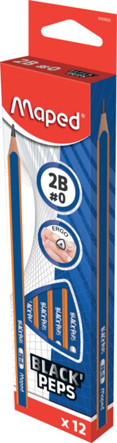 Lapis Grafite Maped Blackpeps 2b 12un