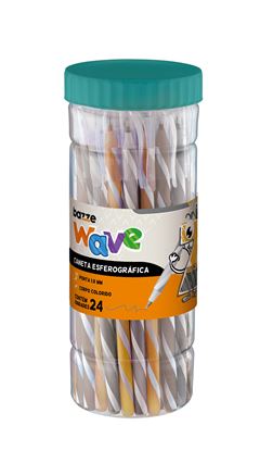 Caneta Bazze Wave Esferografica 1.0 Our/Pra Pote