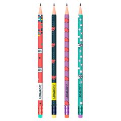 Lapis Grafite Leoleo Resina Hb Game Com Borracha Pote