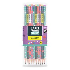 Lapis Grafite Leoleo Resina Hb Game Com Borracha Pote