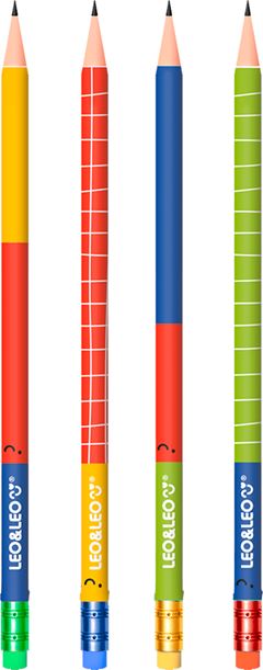 Lapis Grafite Leoleo Resina Hb Solar Com Borracha Pote