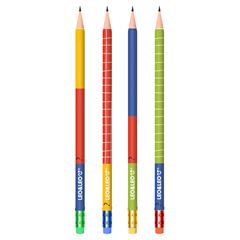 Lapis Grafite Leoleo Resina Hb Solar Com Borracha Pote