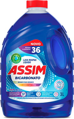 Sabao Liquido Assim Triplacao Bicarbonato Azul 3l