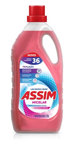 Sabao Liquido Assim Triplacao Micelar Rosa 3l