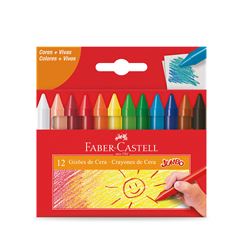 Giz De Cera Faber Castell 12 Cores