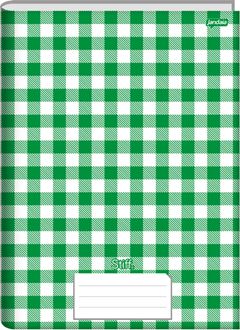 Caderno Jandaia Universitario Stiff Xadrez Cd Cost 48fls Vd