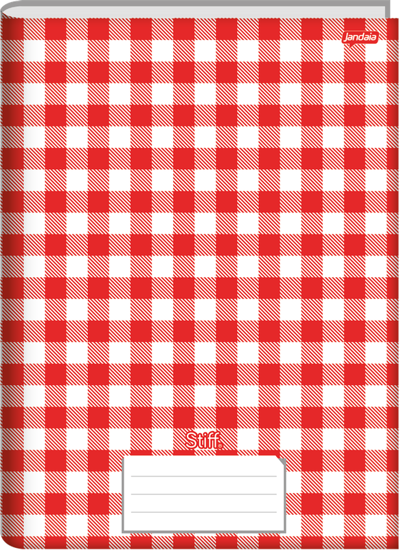Caderno Jandaia Stiff Universitario Xadrez Cd Cost 48fls Vm