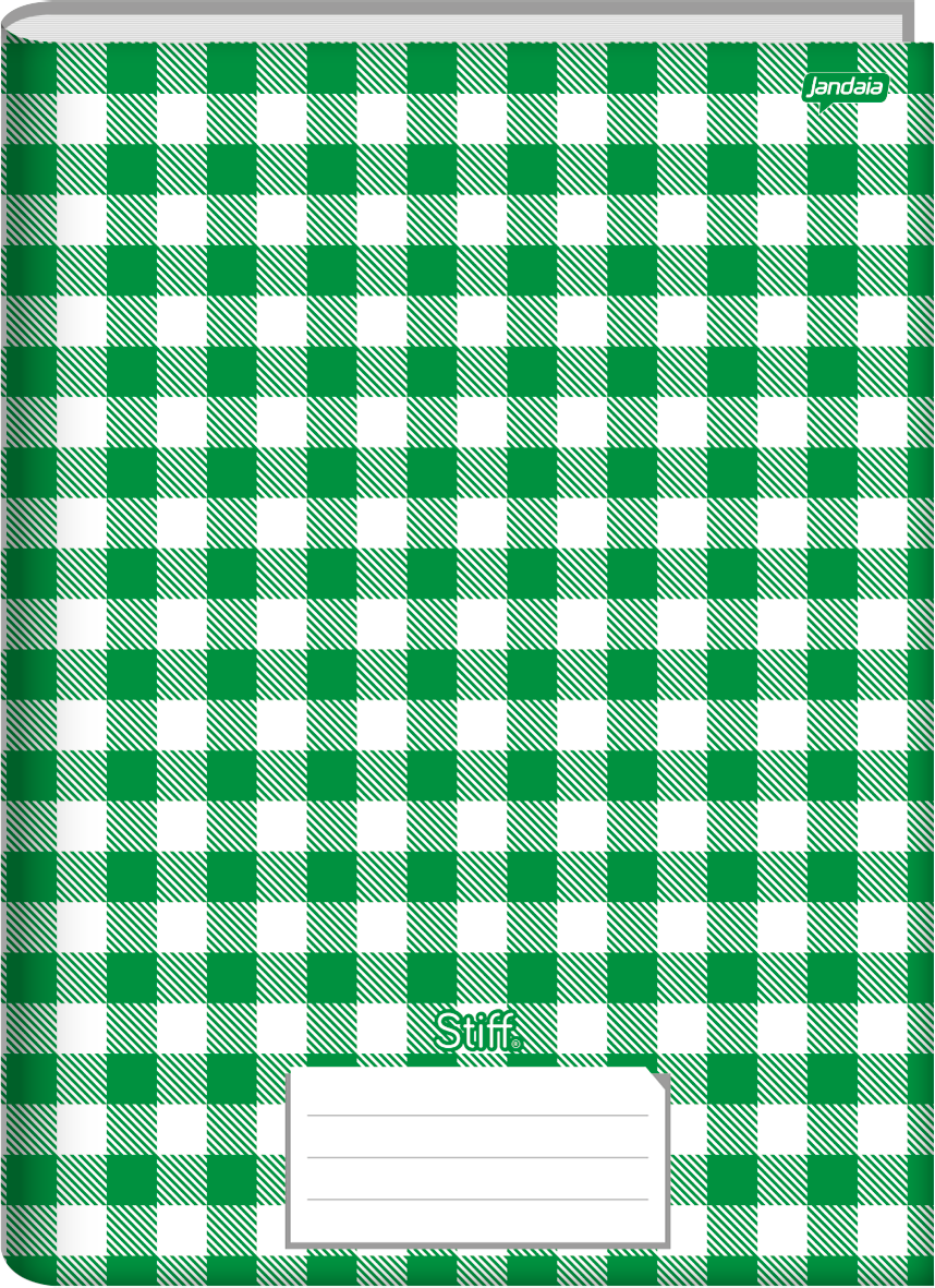 Caderno Jandaia Stiff Universitario Xadrez Cd Cost 96fls Vd