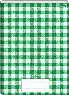 Caderno Jandaia Universitario Stiff Xadrez Cd Cost 96fls Vd