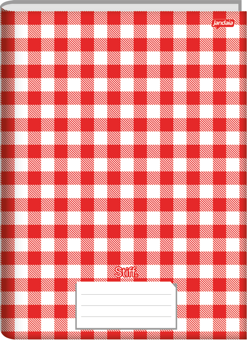 Caderno Jandaia Stiff Universitario Xadrez Cd Cost 96fls Vm