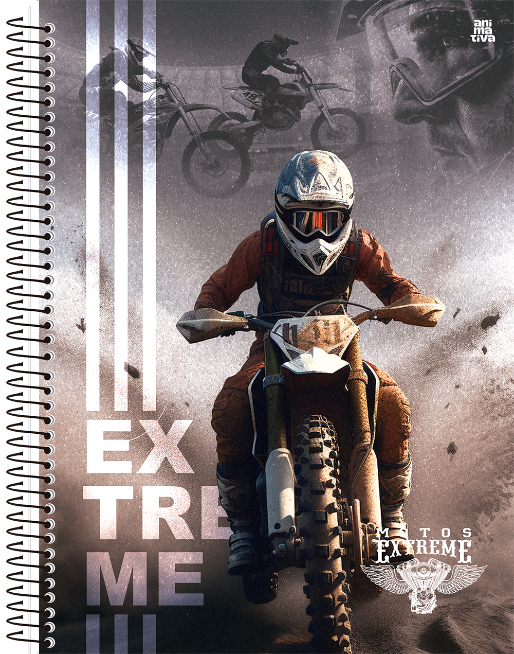 Caderno Animativa Motos Universitario Cd 10m 160fls