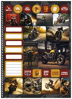 Caderno Animativa Universitario Motos Cd 10m 160fls