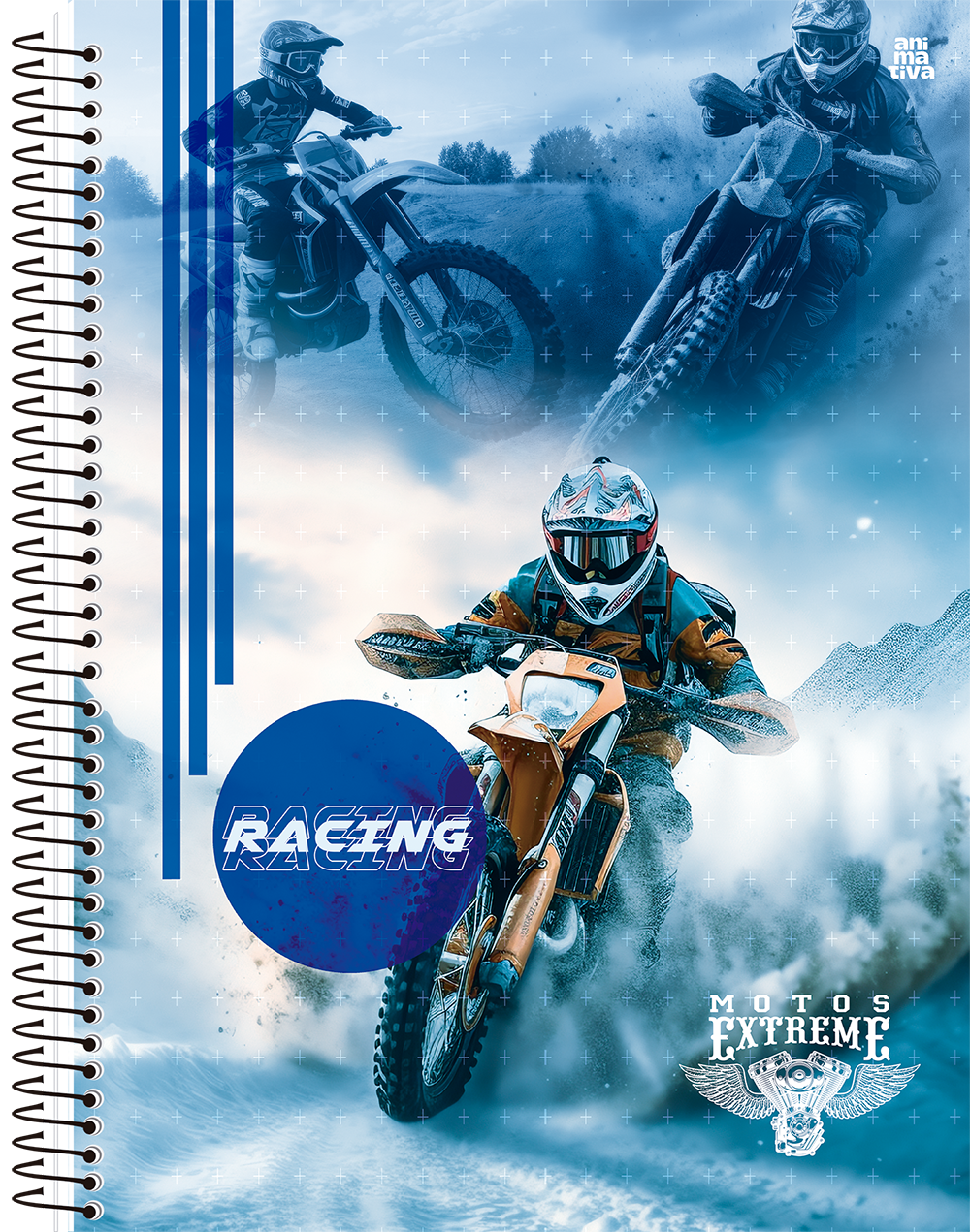 Caderno Animativa Motos Universitario Cd 15m 240fls