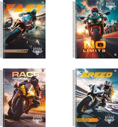 Caderno Animativa Universitario Motos Cd 15m 240fls